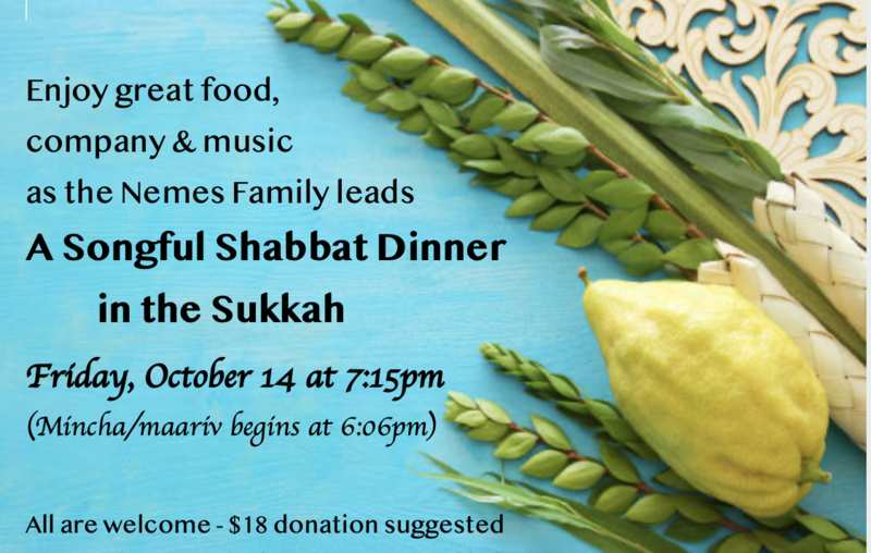 Banner Image for Songful Shabbat Dinner in the Sukkah